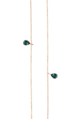 Courage Rose Gold Green Necklace