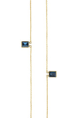 Inner Strength Gold Blue Necklace