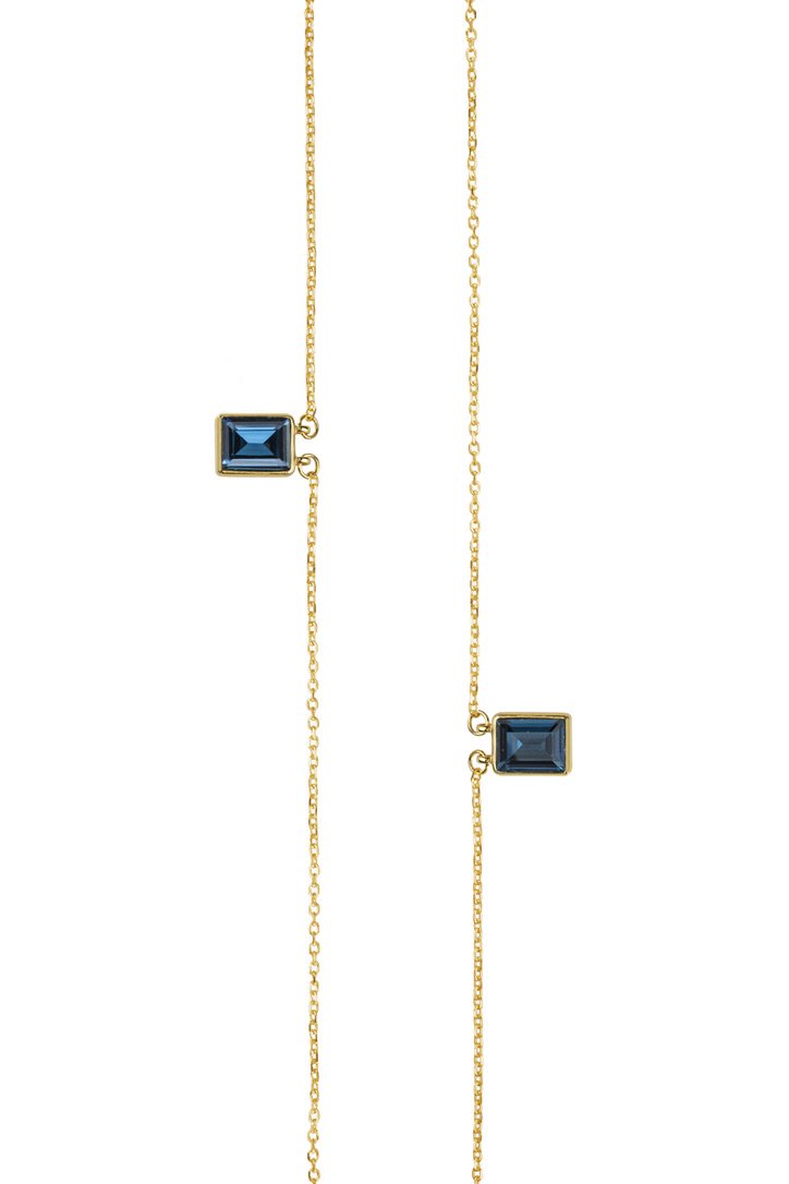 Inner Strength Gold Blue Necklace