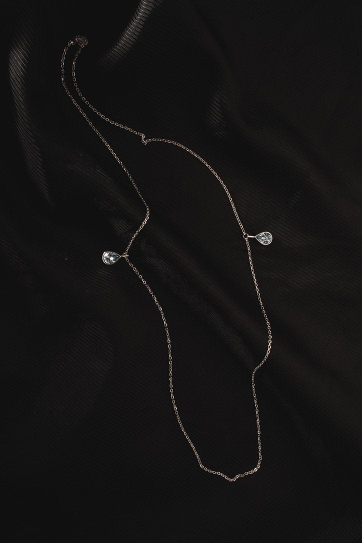 Courage Silver Blue Necklace