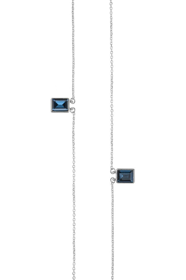 Inner Strength Silver Blue Necklace