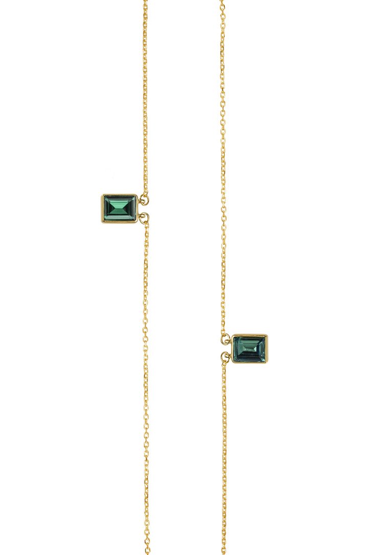 Inner Strength Gold Green Necklace