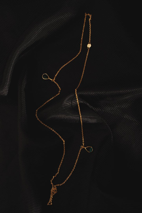 Courage Gold Green Necklace