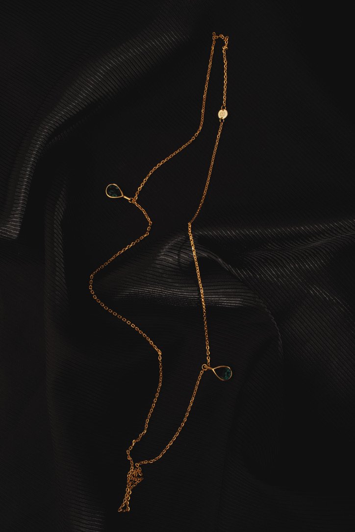 Courage Gold Green Necklace