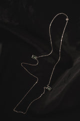 Inner Strength Silver Green Necklace