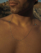 Courage Silver Blue Necklace