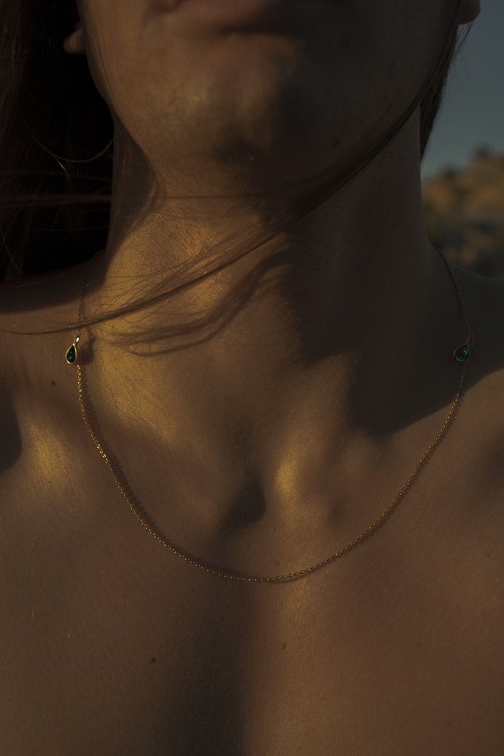 Courage Gold Green Necklace