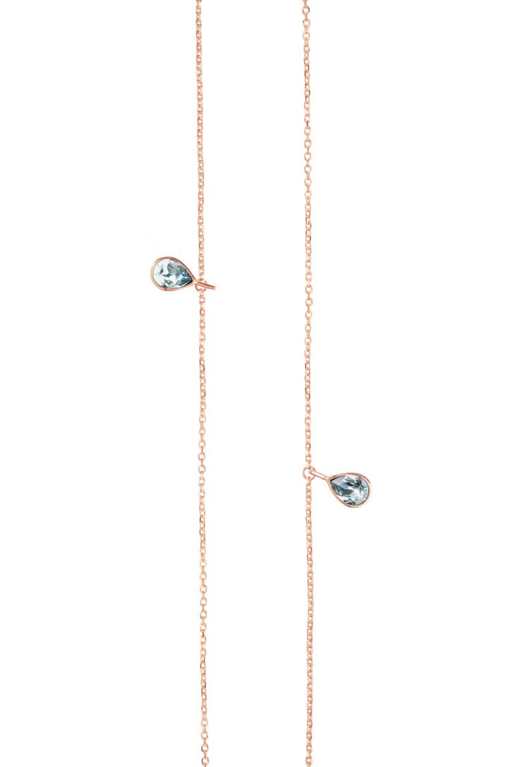 Courage Rose Gold Blue Necklace